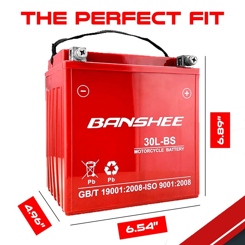 30L-BS Banshee Battery for Qualifying Harley Davidson Bikes, 4 Year