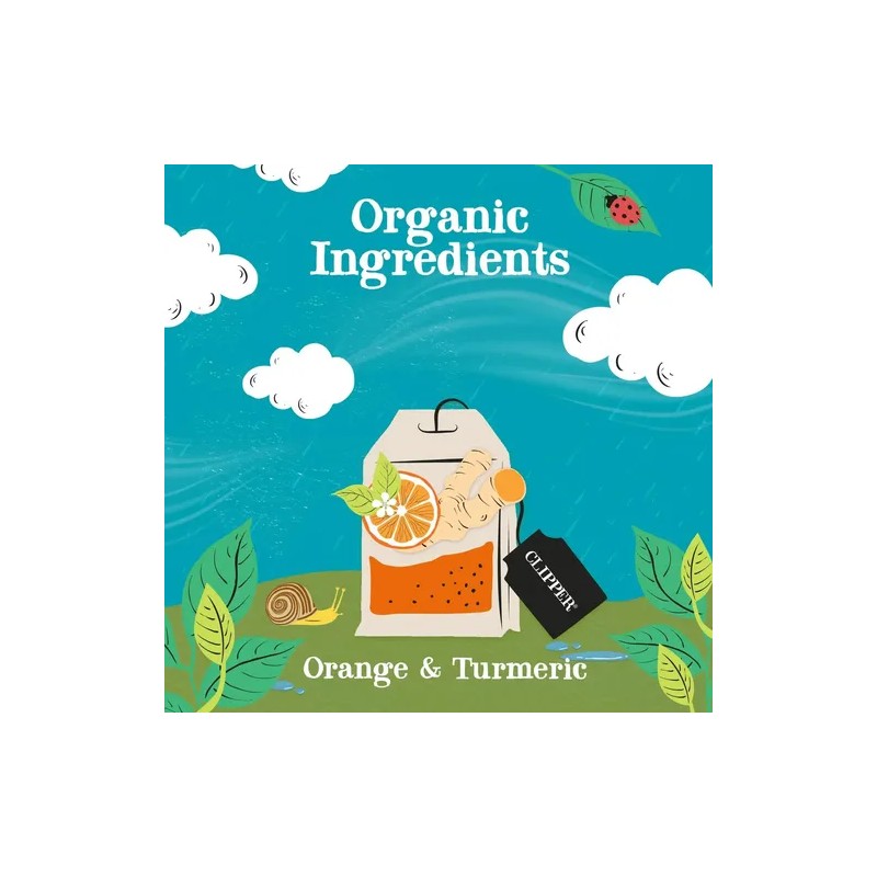 Clipper Tea Té Orgánico Naranja Y Cúrcuma 20 Bolsitas
