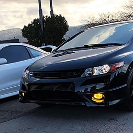 Spec-D Tuning for Honda Civic 2Dr Coupe Black Honeycomb Type Grill Hood Grille R