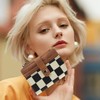 MAIITRIP Small Checkered Wallet for Women,RFID Blocking PU Leather Bifold