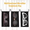 150 Pcs Microfiber Glasses Pouch Bulk, 7.1"×3.5" Soft Sunglasses Bag