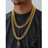 U7 Mens Gold Plated Chain|Rapper Hip Hop Statement 12MM Thick