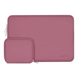 MOSISO Funda Protectora Compatible con MacBook Air 13 M3 A3113 M2 A2681 M1 A2337 A2179 A1932 / Pro 13 M2 M1 A2338 A2251 A2289 A2159 A1989 A1706 A1708,Neopreno Bolsa con Pequeño Caso, Rosa Polvoriento
