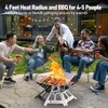 Foldable Portable Fire Pit,Stainless Steel Fire Pits with Charcoal Grill