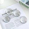 4pcs Crystal Dome Magnifying Glass Paperweight - Compact Reading Aid