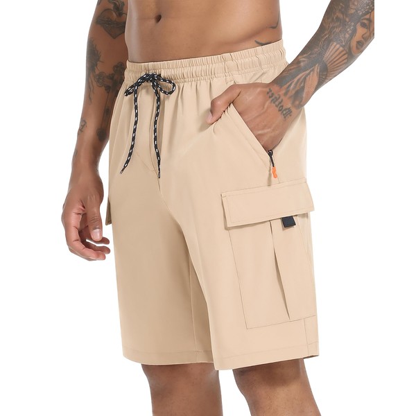 INNERBUT Men's Cargo Shorts Quick Dry Lightweight Stretch Hiking Shorts