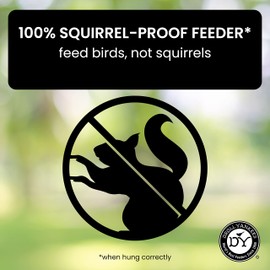 Droll Yankees YF-M Yankee Flipper Squirrel-Proof Wild Bird Feeder With Weight Activated Rotating Perch - 5Lbs Seed Capacity