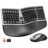 MEETION Ergonomic Wireless Keyboard Mouse, 2.4GHz Split Palm Rest Keyboard