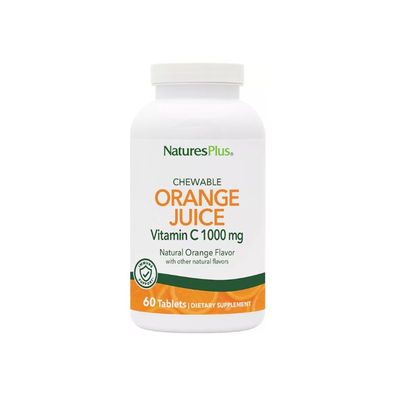 NaturesPlus Orange Juice Vitamin C 1000 mg Chewable Tablets, 60