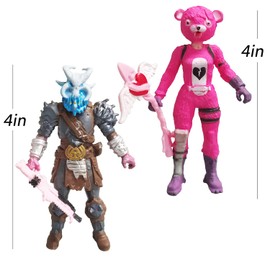 QVDZCA - Juego de 8 cifras de acción de videojuegos con armas, juego de cifras de juguete para tartas para fiestas de cumpleaños infantiles, regalos