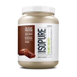 Isopure, Plant-Based Protein, 20 g Pea & Brown Rice Protein Powder, 1.37 lb, About 20 Servings - Color: Chocolate, Specification: Standard