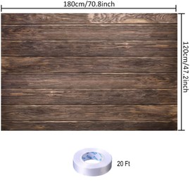 Brown Wood Backdrop Wall Banner Brown Wood Photography Background for Home Outdoor Birthday Party Baby Shower Decoration Supplies 70.8 x 47.2 Inch