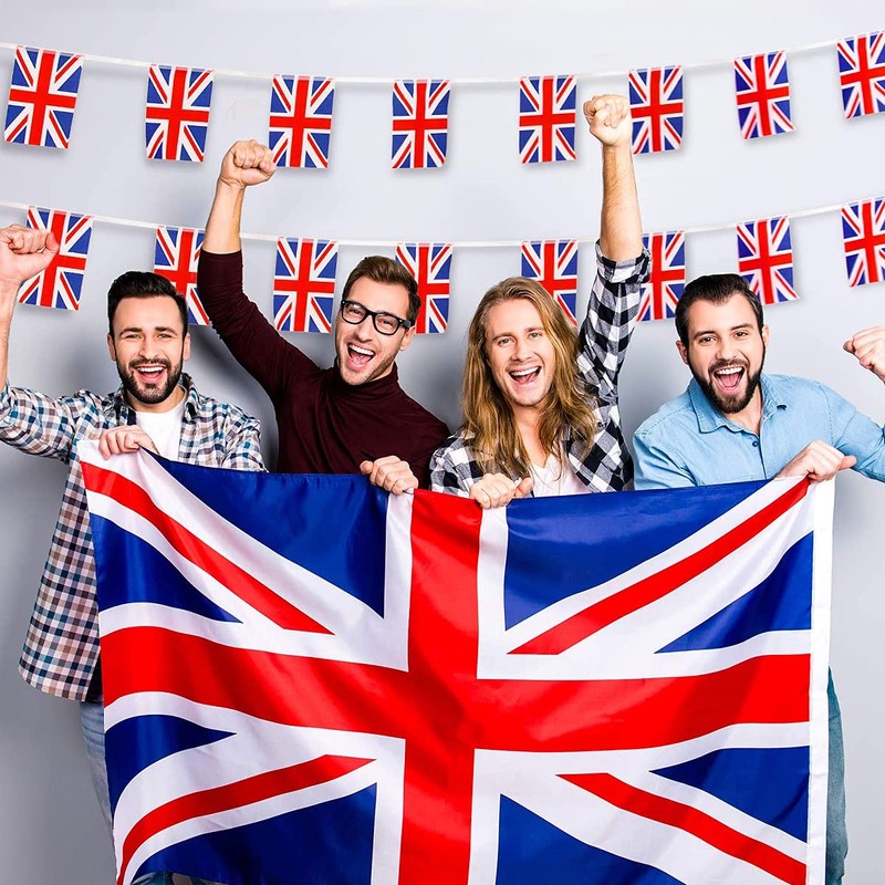 AhfuLife 2 Pcs British Flags 3x5 Ft, Union Jack Flags