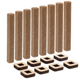 YceLon 8X Dauerdocht für Wachsfresser 10mm mit Holzhalter | Glasfaserdocht & Kerzendocht Dicke Outdoor, Dochte für Kerzen, Holzdochte für Kerzen, Wachsfresser für Kerzenreste