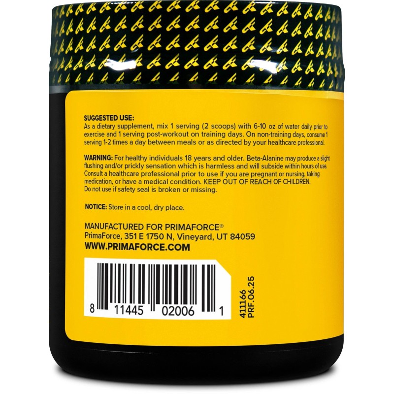 PrimaForce Beta Alanine Powder, Unflavored, 200 Grams