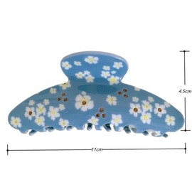 Vctitil Hair Claw Clips for Women,Floral Hair Claw Clips Acetic Acid Hair Clip Sweet Flower Hairpin Shark Clip for Women Girls