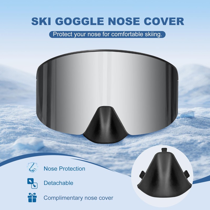 EXP VISION Ski/Snowboard Goggles, Magnetic Lens Snow Goggles with Anti-Fog