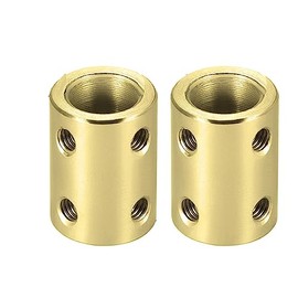 Boxonly Shaft Coupling 10mm to 10mm Bore Coupler Connector Joint Motor Accessories D16mm x L22mm for 3D Printer Encoder CNC Machine,Brass Color