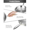 VENTION Tri-Ply Stainless Steel Frying Pans Set, 8”/10”/12” Induction Cooking