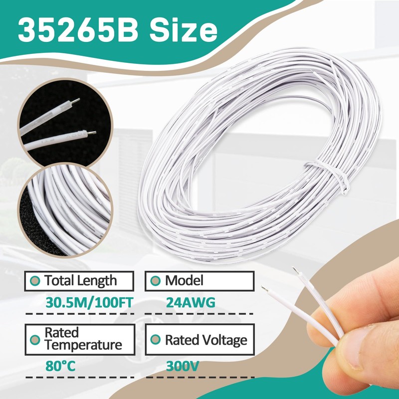 35265B Garage Door Sensor Wire Replacement for Genie Liftmaster Chamberlain