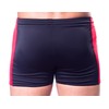 Aquarti Mens Swimming Trunks with Drawstring Elastic Waistband Black/Red Size: