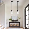 MELUCEE Kitchen Island Pendant Lighting 3 Pack Adjustable Black Hanging