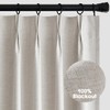 MIULEE 90 Inches Long Pinch Pleated Curtains Blackout, Linen Pinch