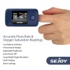 SEJOY Finger Pulse Oximeter Blood Oxygen Saturation Heart Rate Measure