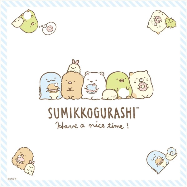 San-X CH43702 Sumikko Gurashi Lunch Napkin (Wrinkle Resistant), 16.9 x