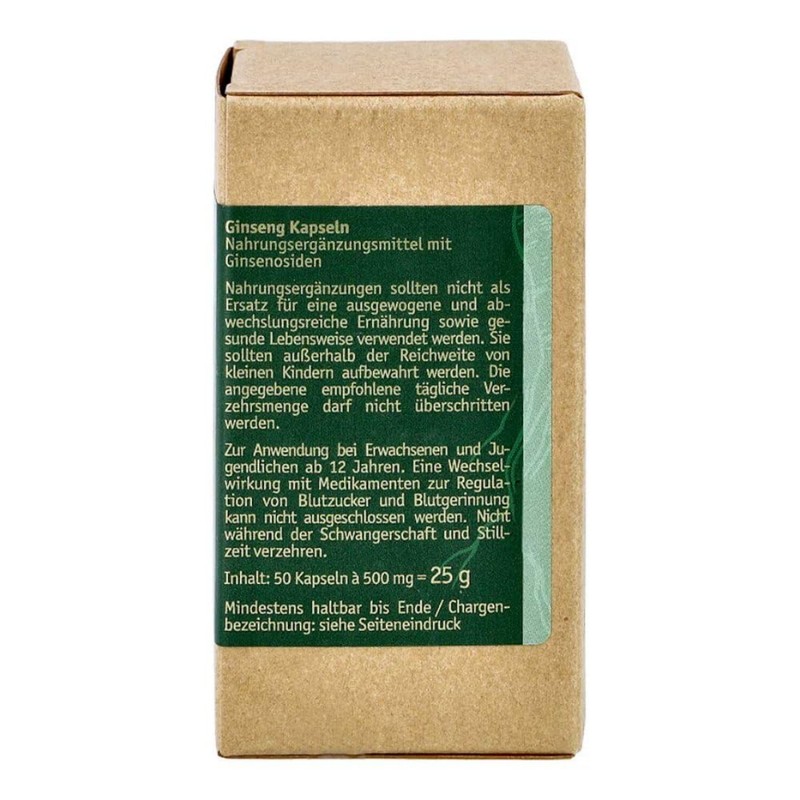 Ginseng 500 Capsules Pack of 50