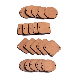 IVEI DIY MDF Cutouts of Rakhi/Friendship Band for Rakshabandan, Festivals - Plain MDF Blanks Cutouts for Painting Wooden Sheet Craft, Decoupage, Resin Art Work & Decoration - Set of 20