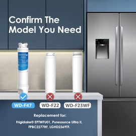Waterdrop Refrigerator Water Filter Replacement for Frigidaire EPTWFU01® Pure Source Ultra II, FPBC2277RF, FPBG2277RF, FGHB2868TP, FFHD2250TD, FGSC2335TF, FGSC2335TD, LGHD2369TF, FPBS2777RF, 3 Filters