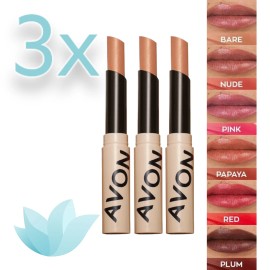 Avon 3x Avon Tinted Lip Balm Lip Care Pack of 3 - Papaya