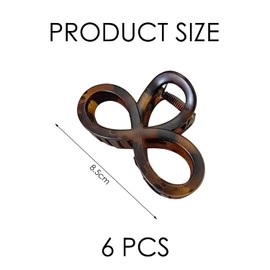 6 Pieces Of Hair Clips For Women, Figure 8 Hair Clips, Strong Fixing Hair Clips, Sweet Hairstyle Grippers, Non-Slip Hair Clips, Fashionable Hair Accessories, Suitable For Girls, Women