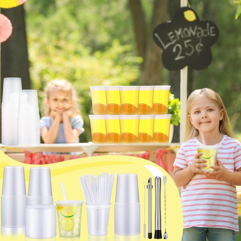 LemonRoad 24 Set Lemonade Stand Supplies Lemonade Stand Kits Include