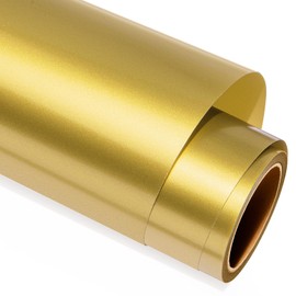 Gold Vinyl, Gold Permanent Vinyl - 12" X 10ft, Glossy Gold Adhesive Vinyl for Cups, Signs, Tumbler, Home and Car Decorations, Glossy Gold Adhesive Vinyl
