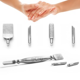 Cuticle-B-Gone Nail Care Tool, Cuticle Remover Tool with Interchangeable Attachments, At Home or Travel Ready Pedicure & Manicure Tool, Gentle Cuticle & Hangnail Grooming for Finger Nails & Toe Nails