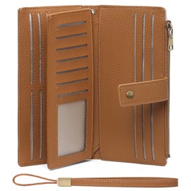SENDEFN Ladies Purse, Wallet for Women RFID Blocking, Large Purses for Women with Multiple Card Slots and Wrist Strap