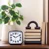 5.5" Large Analog Alarm Clock Silent Non Ticking, Gentle Wake,