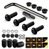 Black Anti Theft License Plate Screws- Rustproof Stainless Steel Security