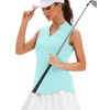 addigi Ladies Golf Shirts Women Sleeveless Tennis Tops V Neck
