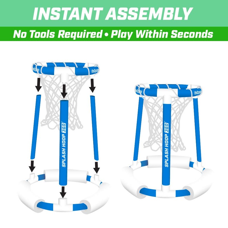 GoSports Splash Hoop 360 Floating Pool Basketball Game Includes Hoop,