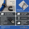 Lumonic 5 x 16 mm pipe clamps with rubber insert,