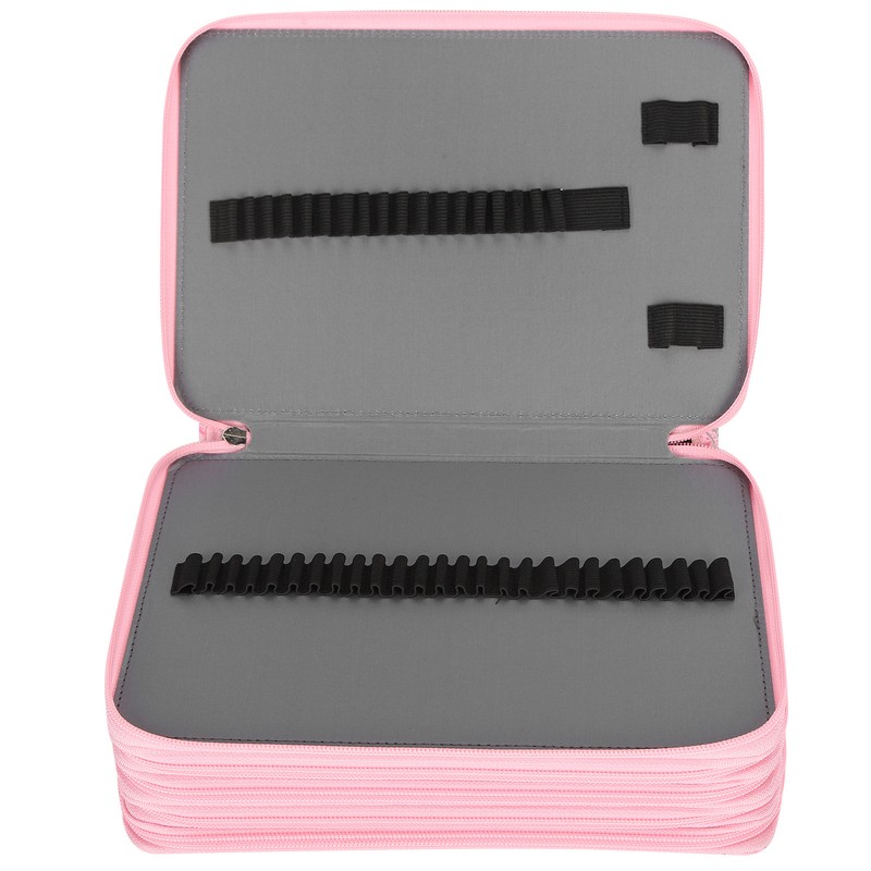 Pencil Case Rose Printed Multi Layer Zipper 252 Slots Portable