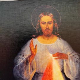 8" X 10" LINEN TEXTURED PRINT OF THE DIVINE MERCY (VILNIUS)