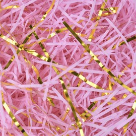 HXJDAM 300 g Filling Material Gift Pink and Gold, Shredded Paper for Gift Box, Filling Material for Packages, Gift Box Filling Material