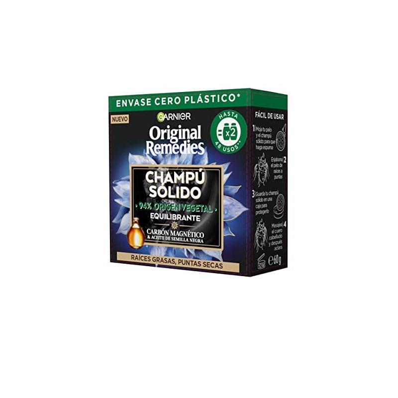 Original Remedies Magnetic Charcoal Balancing Solid Shampoo 60 g