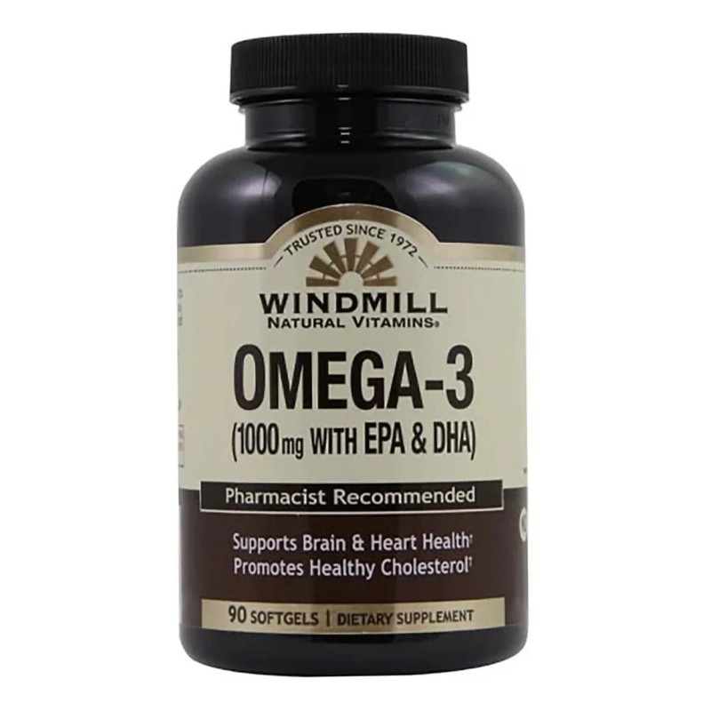 Omega 3 1000mg Con Epa Dha Windmill 90 Softgels Omega