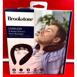 Brookstone Cordless 3 Nodes Electric Neck Messager Relax Deep Tissue NEW