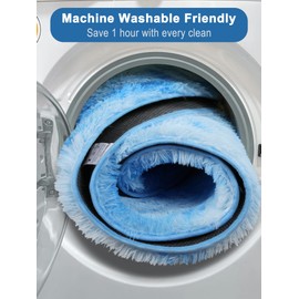 ONASAR Tie-Dye Blue Round Area Rug 4x4, Soft Bedroom Circle Rugs Floor Mats for Kids Girls Teen Room, Kawaii Fluffy Plush Shaggy Carpet for Baby Nursery Living Room Playroom Home Decor